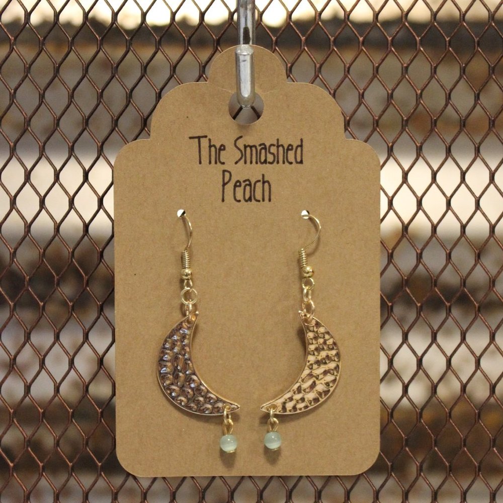 Moon | Luna | Earrings | Jewelry | Handmade | Gold